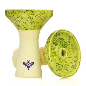 Bee Hookah Phunnel Brown - Half Glazed Apple Green Black