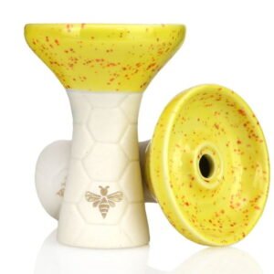 Bee Hookah Phunnel White- Yellow Red
