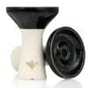 Bee Hookah Phunnel White - Half Glazed Black White